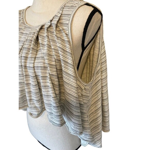 FREE People Top Womens XS Turn It Up Tank Sleeveless Striped Cropped Key… - Picture 3 of 9